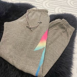 Well-loved Aviator Nation bolt joggers size XS